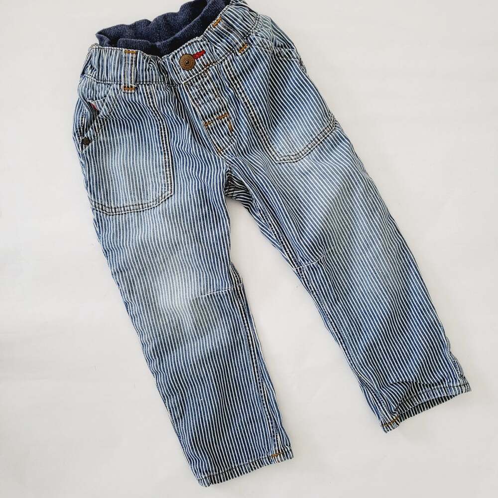 H&M striped denim jeans size 12-18M